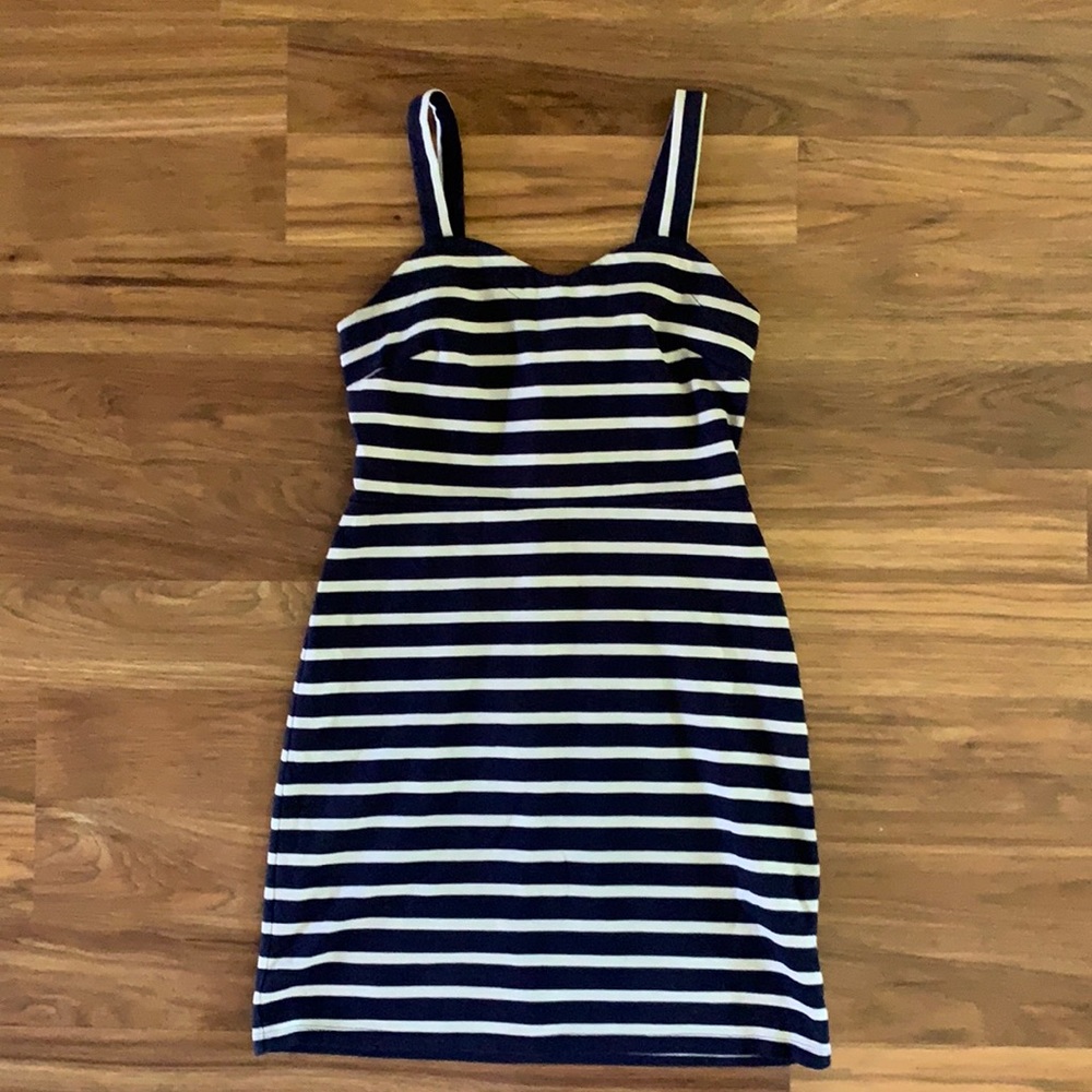 Navy Striped Dress